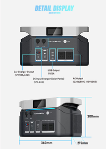 Estación de Energía Portátil con Batería LiFePO4, Inversor de Onda Sinusoidal Pura de 1200W 1248Wh, Compatible con Panel Solar MPPT de Carga Rápida, para Uso en Exteriores, Camping y Automóviles - Product Image 4