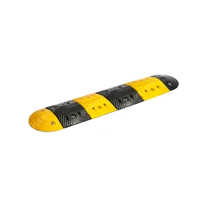 Yellow Black Road Speed Hump Plastic Speed Bumps