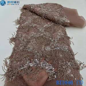 Abiti <span class=keywords><strong>da</strong></span> sera in pizzo bianco di perline di alta qualità eleganti abiti sostenibili ricamati con paillettes di perle - Product Image 3