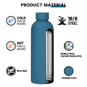 Botella de Agua Deportiva de Acero Inoxidable de Doble Pared con Aislamiento al Vacío y Boca Estrecha de 500ml 750ml 1000ml para Logotipo Personalizado - Product Image 2