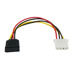 SATA 15pin женский Molex под давлением 4Pin Женский жесткий диск SATA Удлинитель силовой удлинитель для головок Кабо шнур для HDD SSD IDE/SATA кабель питания