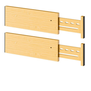 Organizador de Almacenamiento Extensible de Bambú para Cajones, Separador Rectangular de Escritorio, Tipo Vertical, para Ordenar Cajones - Product Image 1