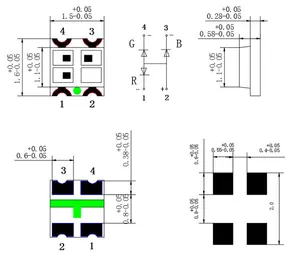 1010 1515 1615 ánh sáng trắng SMD Chip RGB LED mô-đun