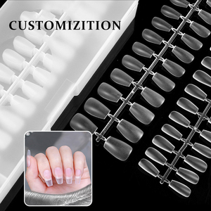 Ongles artificiels en gel transparents, courts, longs, forme cercueil, pour manucure complète, extension d'ongles DIY, pour salon et nail art - Product Image 5