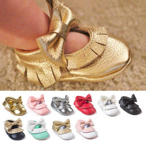 Nouveau style de chaussures en cuir véritable souple pour bébé fille de 12 à 18 mois, chaussures pour nouveau-né - Product Image 5