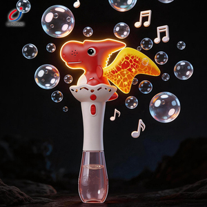 Bâtonnets à bulles Chengji, jouet de fête de jardin, baguette à bulles dinosaure de dessin animé télécommandée pour bataille interactive, alimentée par piles - Product Image 3