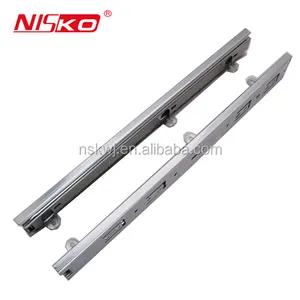 Full bearing fold ball furniture drawer slide full extension cabinet guide 1.2mm thickness soft close