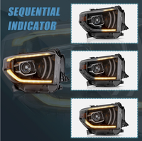 Projecteurs LED VLAND pour Tundra 2014-2021, boîtier de réflecteur, clignotants séquentiels 12V
