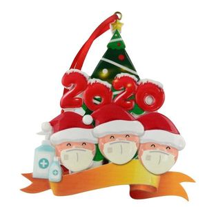2020 de la familia de 2 3 4 5 6 7 de cuarentena Santa ornamento colgante de Navidad ornamento de la Navidad - Product Image 2