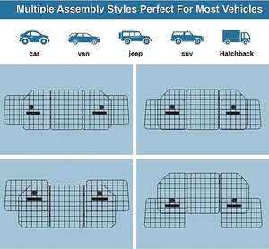 Kingtale Barrières de <span class=keywords><strong>séparation</strong></span> réglables <span class=keywords><strong>pour</strong></span> animaux de compagnie en treillis métallique lourd Séparateur universel de véhicules Barrières de <span class=keywords><strong>voiture</strong></span> <span class=keywords><strong>pour</strong></span> chiens - Product Image 5