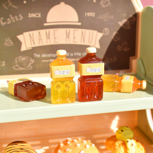 Little Bear Cake jamón Pizza pan sésamo hamburguesa batido de leche taza pan Flatback resina encantos para Slime funda móvil llavero DIY Cr - Product Image 3