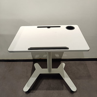 Station de travail mobile ergonomique moderne pliable sur mesure pour usine, bureau informatique à levage pneumatique, hauteur réglable