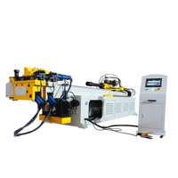 Máquina dobladora de tubos CNC de aluminio de alta resistencia Henglida con control PLC, dobladora de tubos hidráulica automática, maquinaria de construcción
