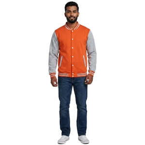 Veste universitaire vintage personnalisée FINER THREADS pour hommes, col montant, polyester/coton respirant, prête pour l'hiver, broderie - Product Image 1