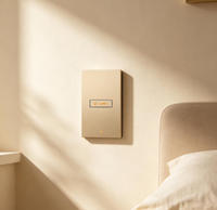 Interrupteur mural intelligent de luxe moderne sans fil neutre, couleur or-gris, Tuya Zigbee, bouton-poussoir pour manoir