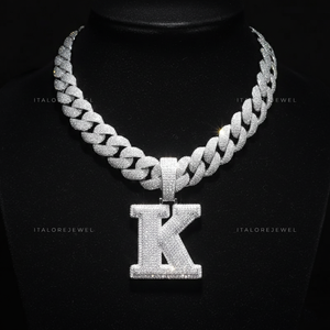 Collar con Colgante de Letra de Moissanita Chapado en Oro de 18K y Plata de Ley 925, Joyería Brillante con Inicial, Regalo para Mujer - Product Image 4