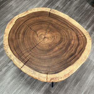 Bel tavolino da tè <span class=keywords><strong>in</strong></span> <span class=keywords><strong>legno</strong></span> di noce di 90cm di diametro rotondo noce nordamericano <span class=keywords><strong>grezzo</strong></span> Soild lastra di <span class=keywords><strong>legno</strong></span> tavolino da caffè - Product Image 4