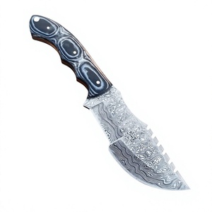 High Quality Custom Handmade High Carbon Steel Blade Hunting Knife Fixed Blade Camping tracker Knife With Leather Sheath - Product Image 5