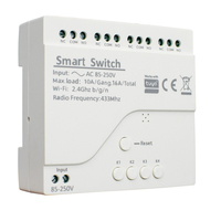 Module d'interrupteur intelligent Wifi Tuya E0901, AC 85-250V, 433 Smart Life APP, télécommande, relais 4 canaux, compatible avec Alexa et Google Home