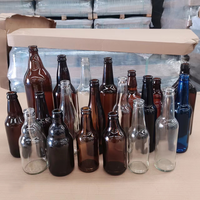 Bouteille de bière en verre transparent 330ml 33cl 12oz bouteille en verre de soda bouteille d'eau pétillante en verre transparent