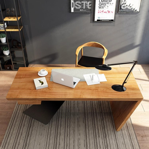 Escritorio de oficina de ordenador de madera maciza creativo moderno Escritorio de registro jefe presidente Escritorio de banco de trabajo - Product Image 6
