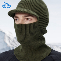 Invierno ciclismo tejido gorra con visera pasamontañas motocicleta personalizado agradable a la piel deportes al aire libre máscara de esquí