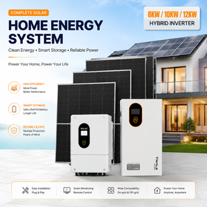 Système solaire hybride 10 kW, panneau bifacial 670 W, batterie LFP 51,2 V, 230 A, IP65, système d'énergie solaire résidentiel - Product Image 1