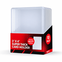 Étuis de protection classiques 55PT en plastique transparent pour cartes à collectionner, lot en gros, recharge en vrac