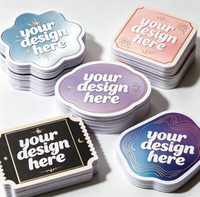Autocollants holographiques personnalisés découpés sur mesure, en vinyle imperméable, pour la décoration de bouteilles d'eau, de carnets et d'ordinateurs portables, pour le branding