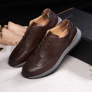 High Quality Men's Casual Sports <b>Sneakers</b> Genuine <b>Leather</b> Lace-Up Comfortable Fashion Designer All Seasons Summer Winter - Product Image 5