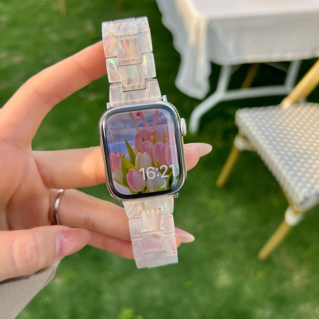 Resin Watch Band for Apple Watch 38MM 41MM 42MM 45MM 46MM 49MM Straps for Iwatch