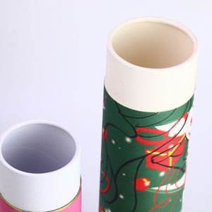 Boîte en carton ronde noire kraft recyclable personnalisée Tube en papier rigide Emballage pour affiche Tube postal d'expédition avec design - Product Image 5