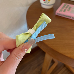 Fresh Fabric Hair Accessory Hair <strong>Clip</strong> Cute Floral Korean-style Children's <strong>Clip</strong>-on Hair Band Duckbill-shaped <strong>Small</strong> Frilly <strong>Bows</strong> - Product Image 6