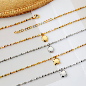 Collier pendentif en acier inoxydable 316L plaqué or 14k 18k, bijoux fantaisie pour femmes, vente en gros - Product Image 3