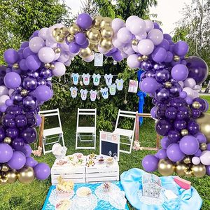Kit Arco di <span class=keywords><strong>Palloncini</strong></span> Tema Oro Viola 163 Pezzi <span class=keywords><strong>Palloncini</strong></span> Viola Scuro Lavanda <span class=keywords><strong>Lilla</strong></span> Oro Metallizzato per Matrimoni Baby Shower - Product Image 6