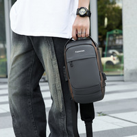 Sac bandoulière moto de marque tendance avec serrure à code antivol pour homme, grande capacité, décontracté, imperméable et léger