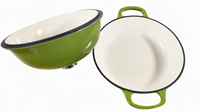 Moule à pain rond en fonte émaillée de 10 pouces avec couvercle et doubles poignées, compatible four et cuisinière à induction, vente en gros