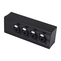 Splitter XLR multifungsi empat input satu output, colokan XLR 6.35mm betina, penggerak empat roda, stok lintas batas