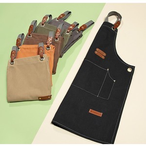 Delantal grueso de lona para cocina, herramienta de trabajo, <span class=keywords><strong>Chef</strong></span>, con bolsillos, para <span class=keywords><strong>restaurante</strong></span>, cafetería, tienda, jardinería - Product Image 2