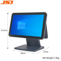 Terminal de point de vente tout-en-un à double écran tactile, caisse enregistreuse, machine de paiement, Android/Windows, WiFi, Bluetooth, marque JSJ