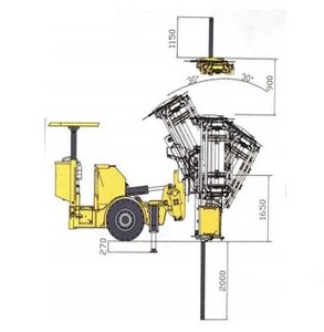 Exploitation de roches hydrauliques souterraines <span class=keywords><strong>Jumbo</strong></span> équipé d'une perceuse à percussion haute performance - Product Image 3