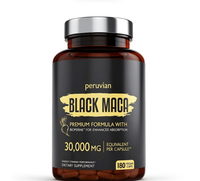 Comprimés de Maca Noire Péruvienne Personnalisés OEM, Saveur Baies Mélangées avec Biopérine, Absorption Naturelle Élevée pour l'Énergie Physique Quotidienne du Corps