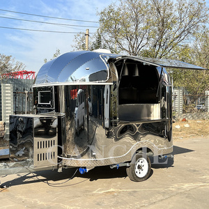 Remolque de comida de acero inoxidable duradero | Carro de comida rápida pequeño portátil para catering al aire libre - Product Image 1