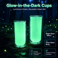 Gobelet en acrylique phosphorescent de 16 oz, pré-percé, à double paroi, en plastique, pour vinyle et films UV, couleurs assorties