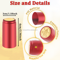 Capsules de vin en PVC thermorétractables personnalisées avec logo, résistantes à l'humidité, estampage à chaud, couleurs personnalisées pour la fermeture des bouteilles d'alcool – Vente directe usine