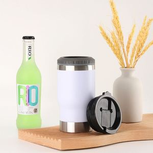 Custom logo 14 oz Cola Travel Car Beer Double Wall Stainless Steel Insulated 4 in 1 14oz Coffee Mug <b>Drinking</b> Can <b>Cooler</b> - Product Image 1