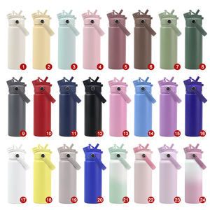 Draagbare 18oz geïsoleerde drinkfles voor kinderen met handvat, dubbele deksel, roestvrijstalen vacuümfles voor school, buitensporten, cadeau - Product Image 5