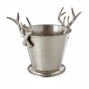 Refroidisseur de vin unique en métal fait à la main, cornes de cerf, poignée de conception, fournitures de bar polies par miroir pour l'utilisation de bar de table d'hôtel - Product Image 1