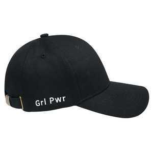 Unisex Baseball Cap Black Cotton Twill Breathable <b>Sun</b> Shading <b>Hat</b> For <b>Men</b> Women - Product Image 5