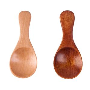 Vente directe du fabricant, mini cuillère en bois à large ouverture et manche court, capacité de 10 ml, pour la cuisine, le thé, la crème glacée - Product Image 1